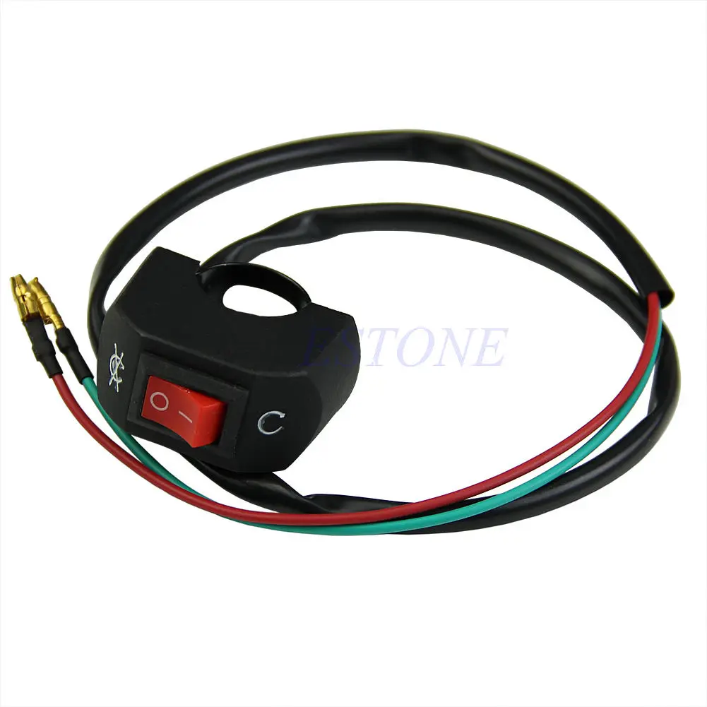 Universal Handlebar Motorcycle Kill Brake Switch ON/OFF Button Bullet Connectorin Car Switches