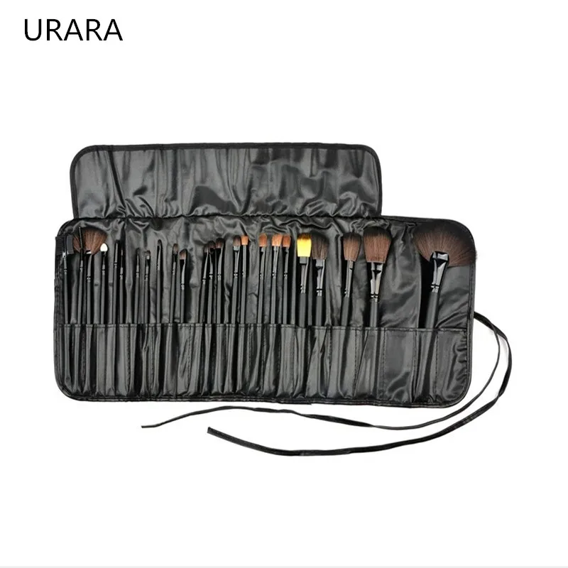 

new Professional 24 Makeup Brush Set tools Make Up Toiletry Kit Wool Brand Makeup Brush Set Case Beauty