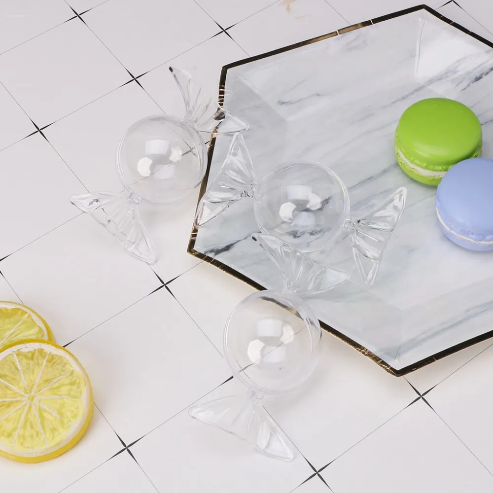 

1Pc Plastic Transparent Candy Chocolate Box Cute Candy Shape Wedding Birthday Party Baby Shower Decor Gift Box