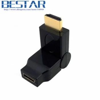 

Mini HDMI C female TO HDMI MALE 180 90d Rotating Swivel Right Angled Adapter converter