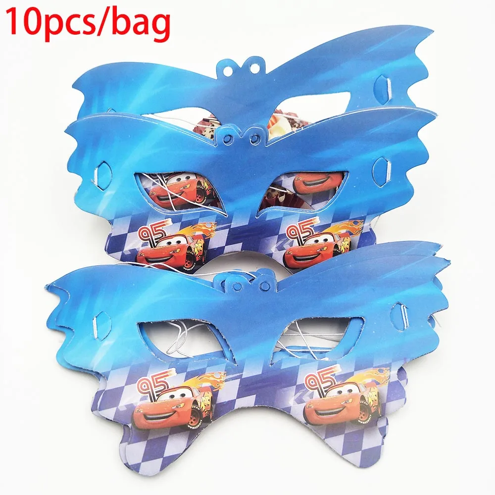 face masks 10pcs Дисней Тачки Маккуин соломинки для вечеринки в честь Дня Рождения Чашки тарелки скатерти флаги зубочистка принадлежности для детской вечеринки день рождения украшения - Цвет: face masks 10pcs