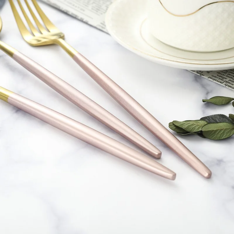Stainless Steel Flatware Set Including Fork Spoons Knives Tableware Home Bar Hogard