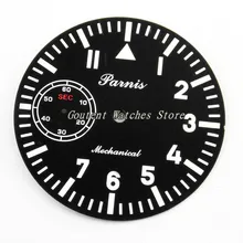 38,9 мм Parnis синие светящиеся часы комплект с циферблатом ETA 6497 st36 мужские наручные часы