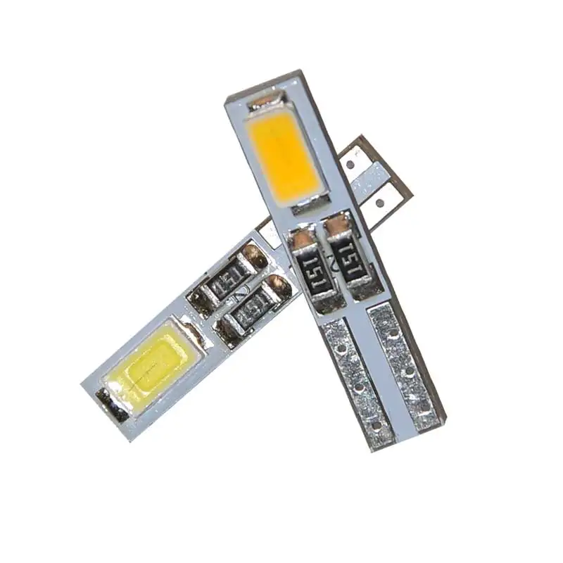 2x Car Styling T5 LED Light Bulbs 2 SMD 5730 Auto Instrument Lights Lamp License Plate Lights DC12V White 6000K Warm White 3000K