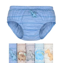 5 шт./1 упаковка, нижнее белье для мальчиков Детские трусики с мультяшными героями динозавр транспортных средств с рисунком Короткие трусы хлопковые кальсоны От 3 до 14 лет KU34