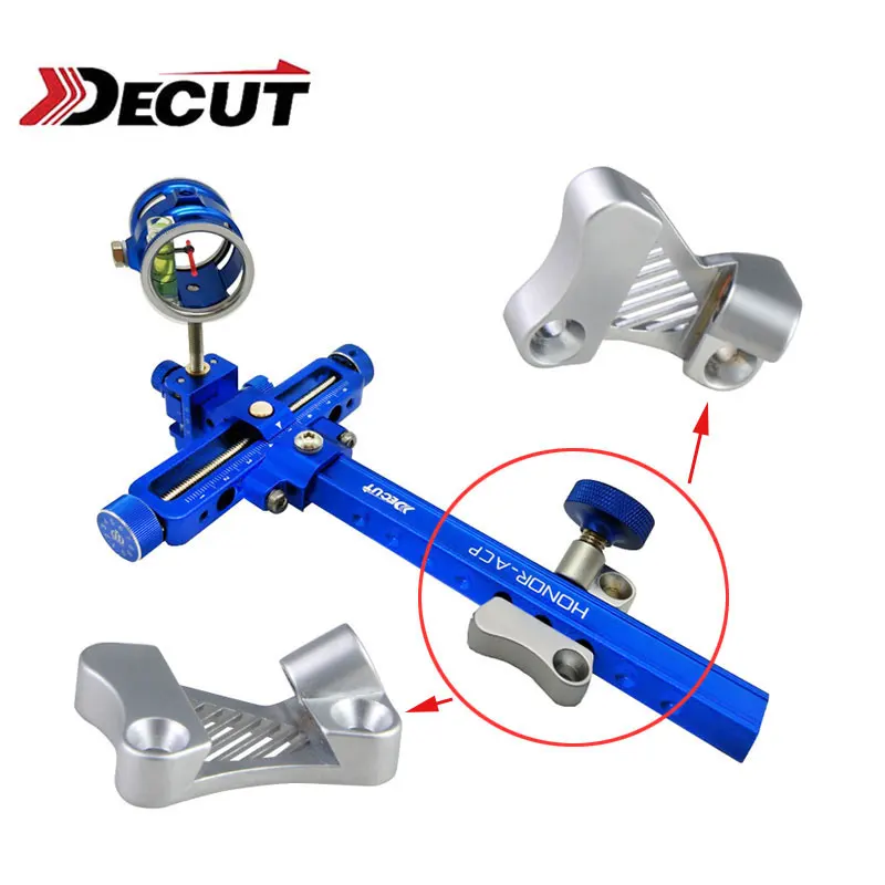 

1pc DECUT Archery Compound Bow Sight Mount Zinc Alloy Compound Bow Recurve Bow Sight Mount Hunting Shooting Accessories