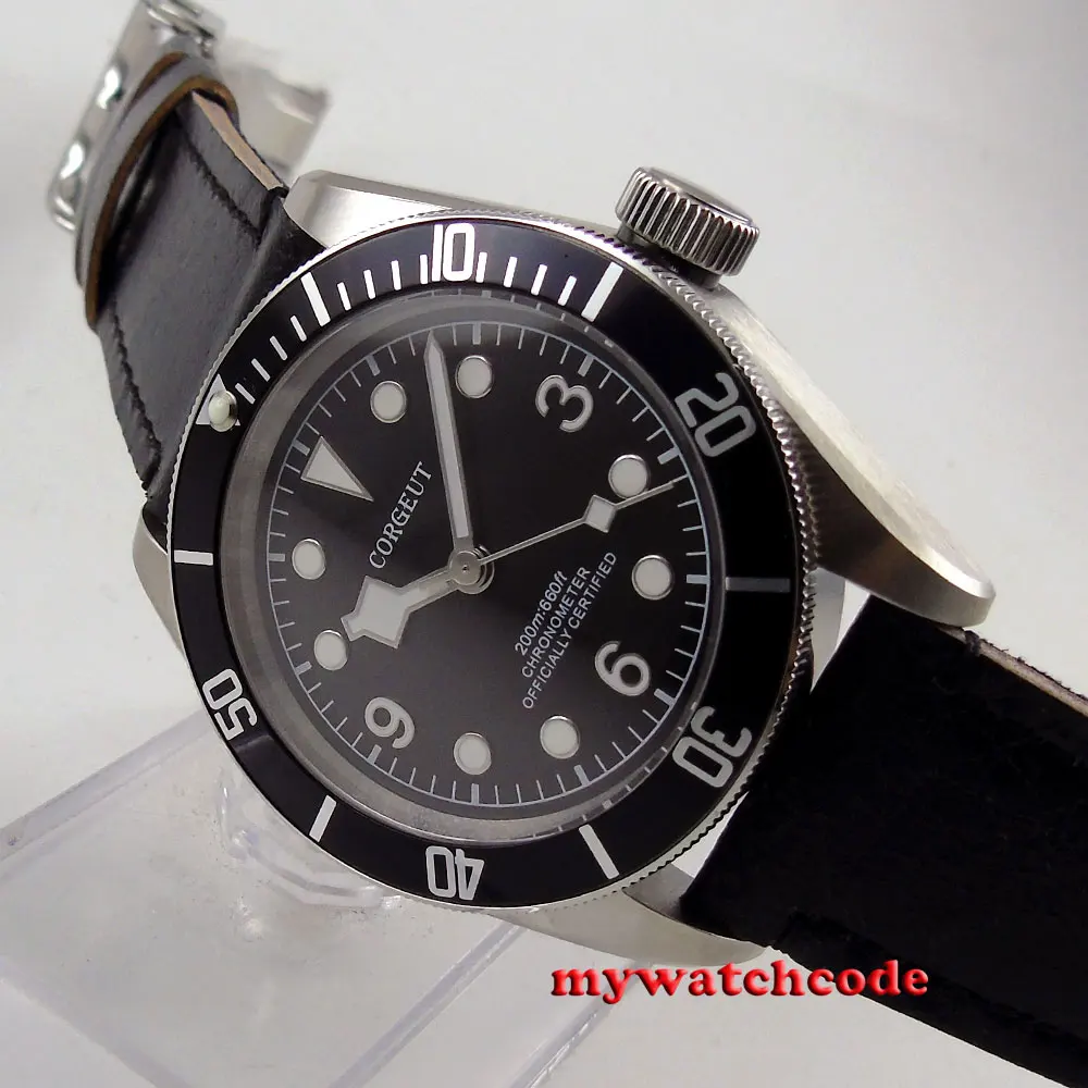 41mm corgeut black dial black bezel Sapphire glass miyota automatic mens Watch 41mm corgeut black dial black bezel Sapphire glass miyota automatic mens Watch