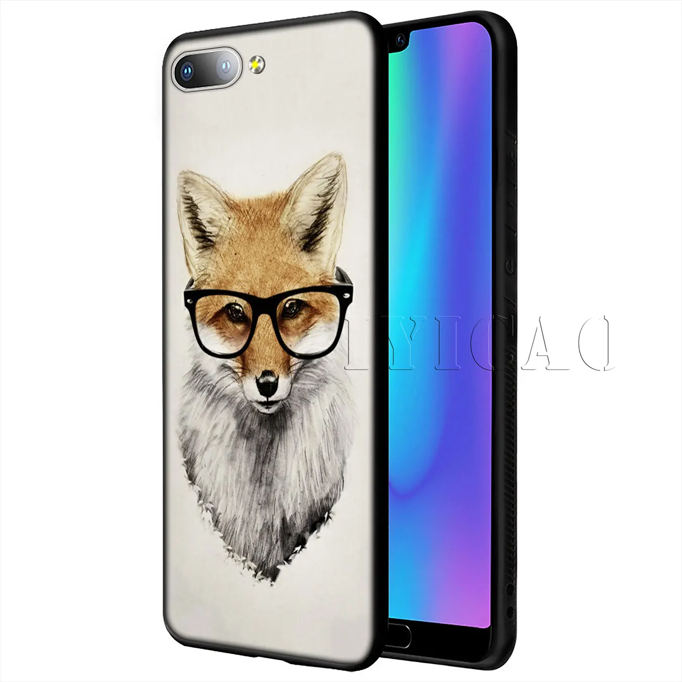 IYICAO Mr Fox с очками мягкий чехол для Huawei P20 Pro P10 P8 P9 P30 Lite Mini 2017 P Smart 2019|Бамперы| |