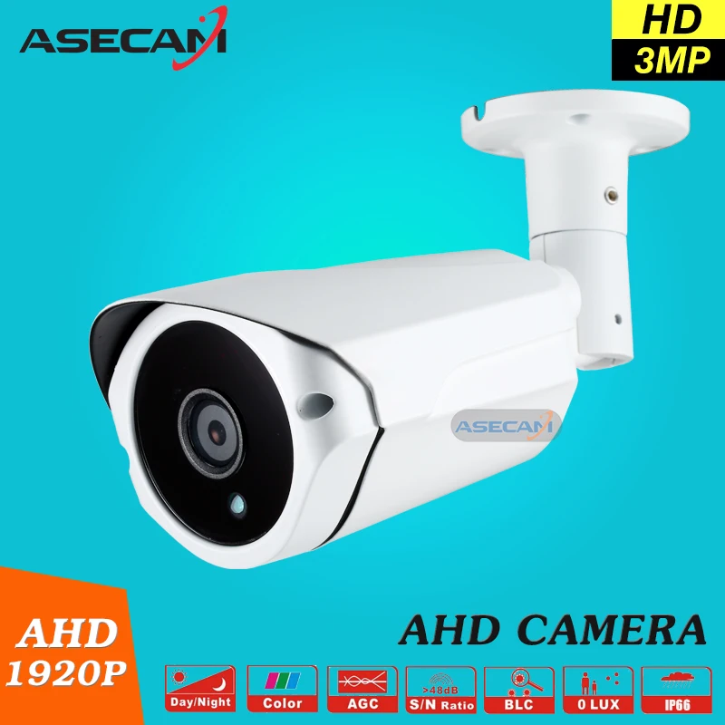 New Arrival Super 3MP HD 1920P AHD Camera Security CCTV White Metal Bullet Video Surveillance Waterproof 3* Array Night Vision camera : image New Arrival Super 3MP HD 1920P AHD Camera Security CCTV White Metal Bullet Video Surveillance Waterproof 3* Array Night Vision camera