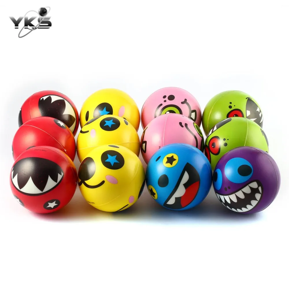 

YKS 12pcs/lot 1pc Anti Stress Ball Funny Splat Grape Emoji Venting Balls Soft Kawaii Squeeze Stresses Reliever Toy anti stress