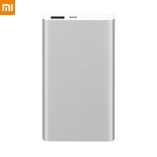 Xiaomi power Bank 2 5000 мАч портативное зарядное устройство из металлического сплава ультра тонкий внешний аккумулятор быстрая зарядка для телефонов iPhone huawei samsung