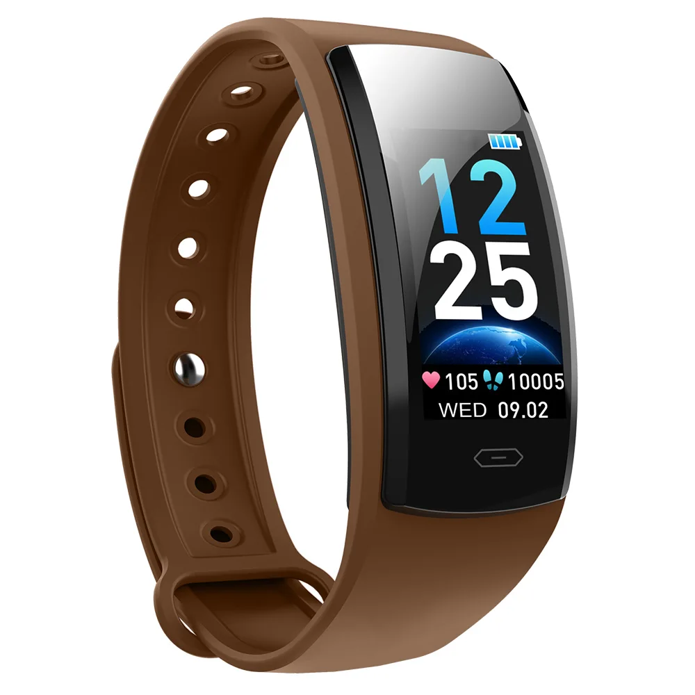 Coffee Diggro QS90 Plus Smartband IP67 Водонепроницаемый кровяное давление кислород монитор сердечного ритма спортивный браслет умный браслет - Цвет: Coffee