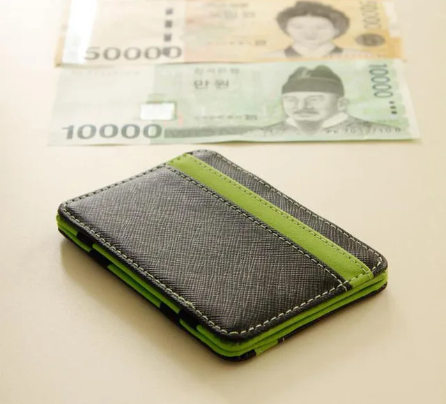 Mens Magic Wallet Flip Leather hilarious mini Wallets Ultra Slim Line