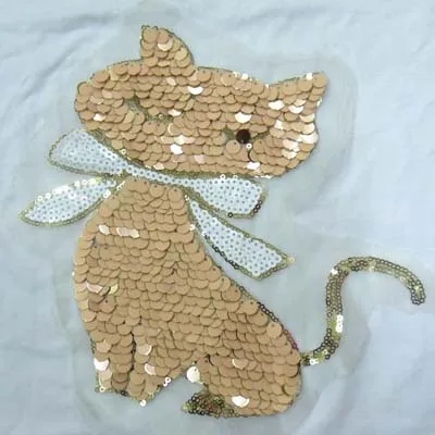 Sequined Patches CAT patches accessories for garment clothese handbags | Дом и сад