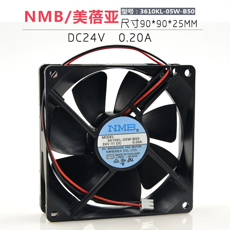 

Original NMB 9025 9cm 24V 0.20A 3610KL-05W-B50 90 * 90 * 25MM inverter fan IPC