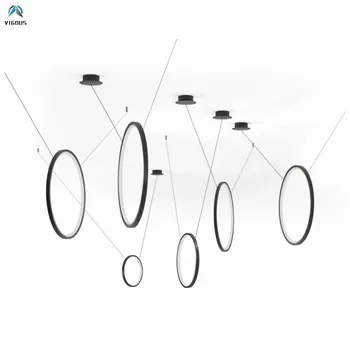 

Unique Design Miniamlism Round Led Pendant Lights Bar Counter Led Hanging Lamp Lustre Luminaria Led Lighting Lamparas Fixtures