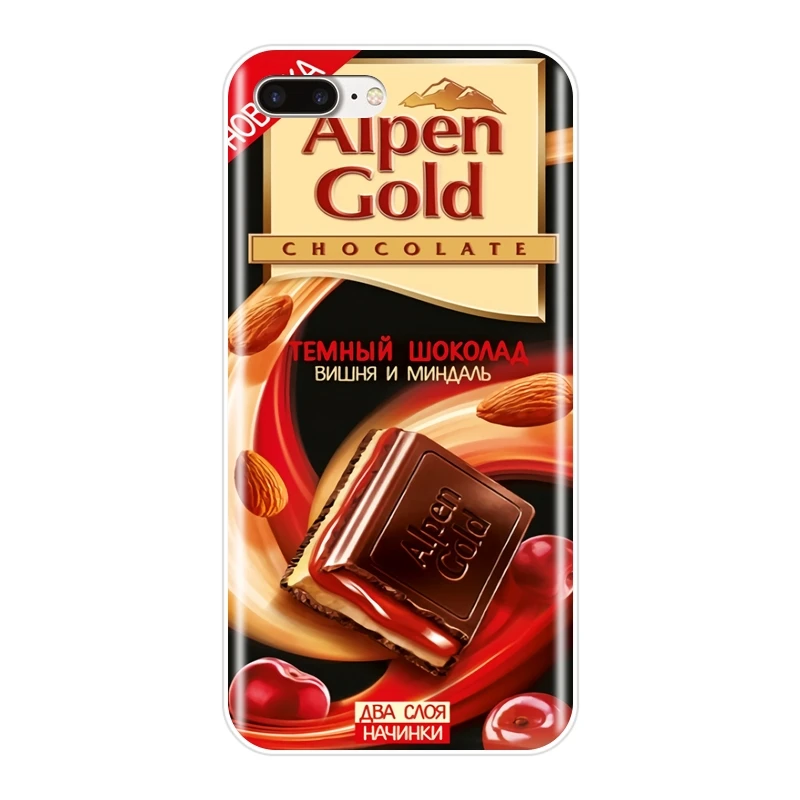 For iPhone 6 S 6S 7 8 X XR XS Max Case Silicone Funny Chocolate Russian Soft Cover For Apple iPhone 8 7 6S 6 S Plus Phone Case