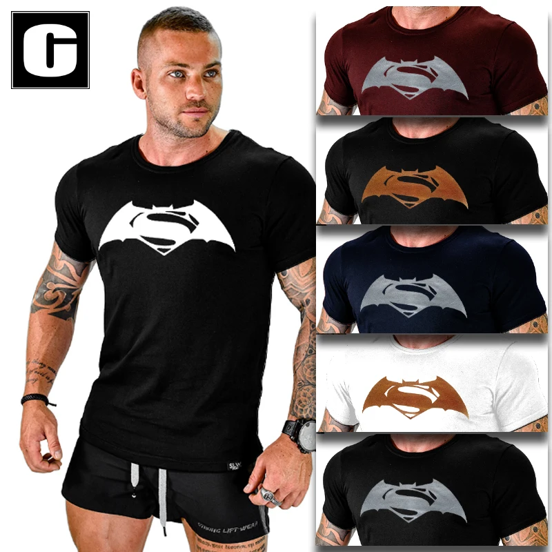 2017 Men T shirt Superman Super Hero 3D Printed Men Sleeve Shirt Bodybuilding Casual Cotton font
