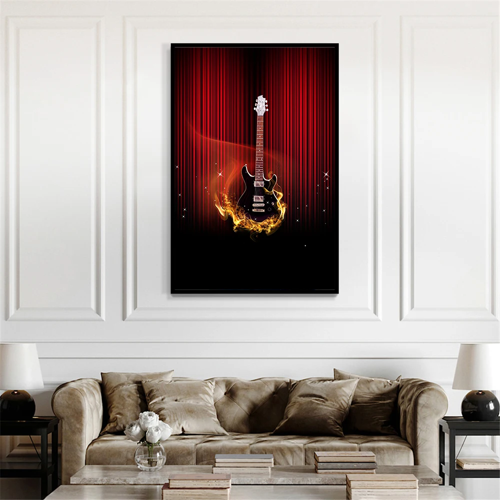 Vintage Music Rock Poster Decorative Painting Wall Decor Bar Cafe Mural Art