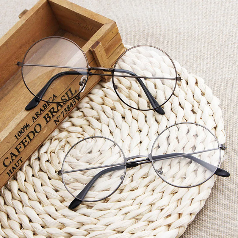 

Round Plain Clear Glasses Ultra Light Metal Decoration Women Eyewear Frames Transparent Prescription Optical Spectacle Frames VL