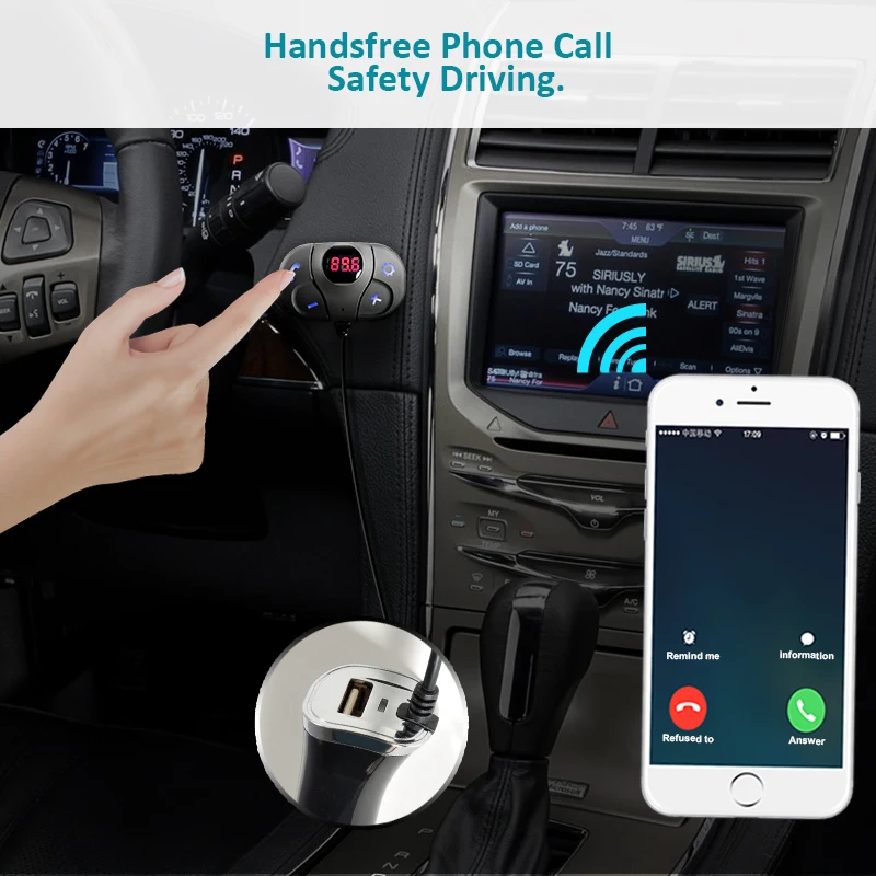 ANLUD комплект беспроводной связи Bluetooth для автомобиля fm передатчик модулятор