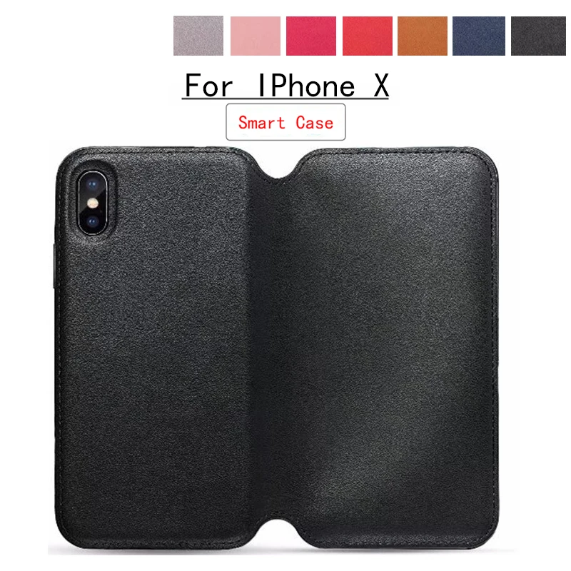 

For iPhone X Case iPhone X Luxury Folio Smart Sleep Flip Leather Phone Case For iPhone X Card Wallet Back Cover For iPhone 10