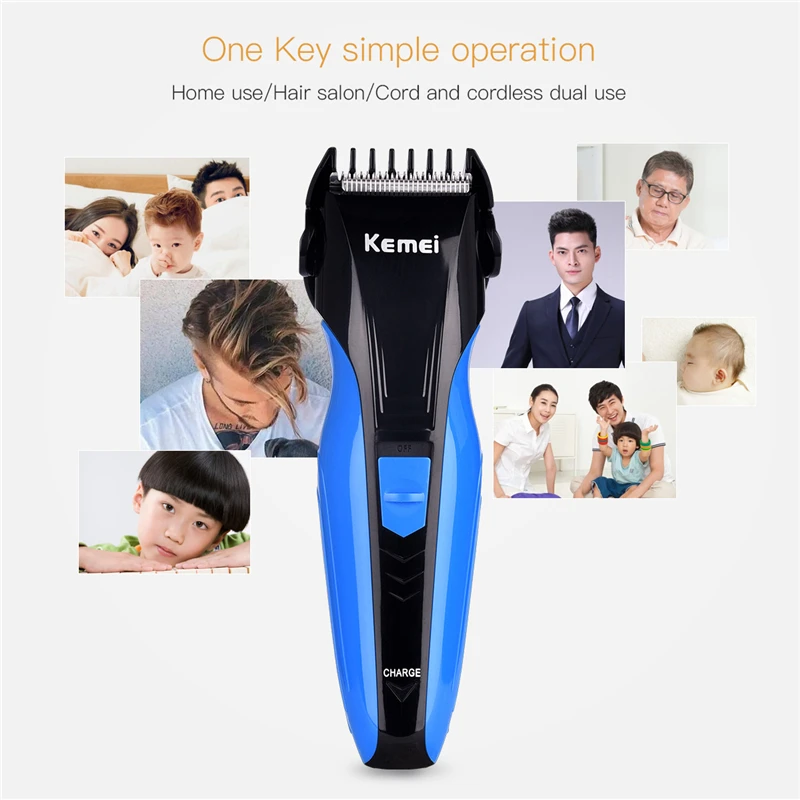 Kemei Rechargeable Hair Clipper Men Electric Professional Hair Trimmers Razor Shaver Beard Shaving Cutting Machine Kit Face Care Kemei Rechargeable Hair Clipper Men Electric Professional Hair Trimmers Razor Shaver Beard Shaving Cutting Machine Kit Face Care