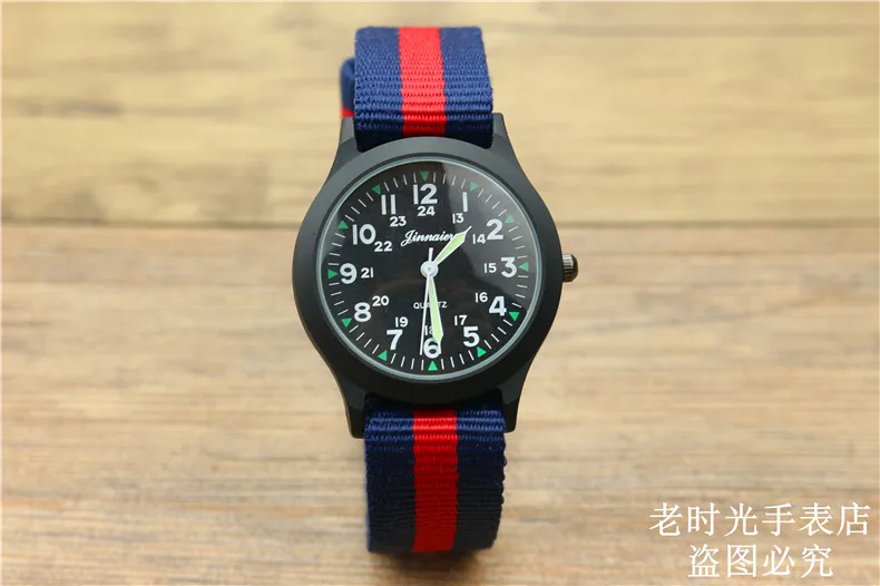 NAZEYT Новая мода унисекс армейские часы Средний светящиеся для мальчиков и девочек руки многоцветный нейлоновые наручные часы подростковый подарок спортивный часы