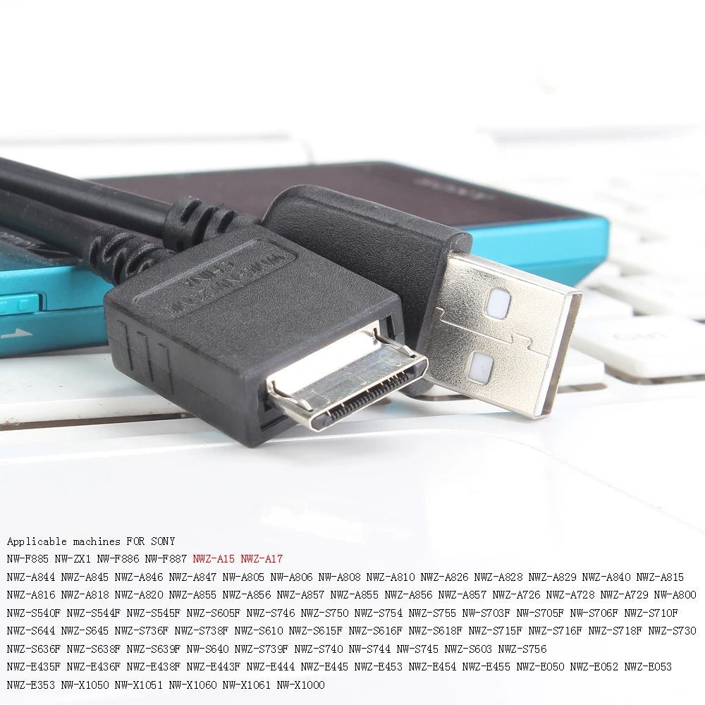 USB зарядный шнур для синхронизации и передачи данных зарядный кабель для передачи данных для SONY Walkman MP3 MP4 плеер NW-A800 NW-A805 NW-A806 NWZ-A726 NW-S755 NWZ-S754 провод шнур