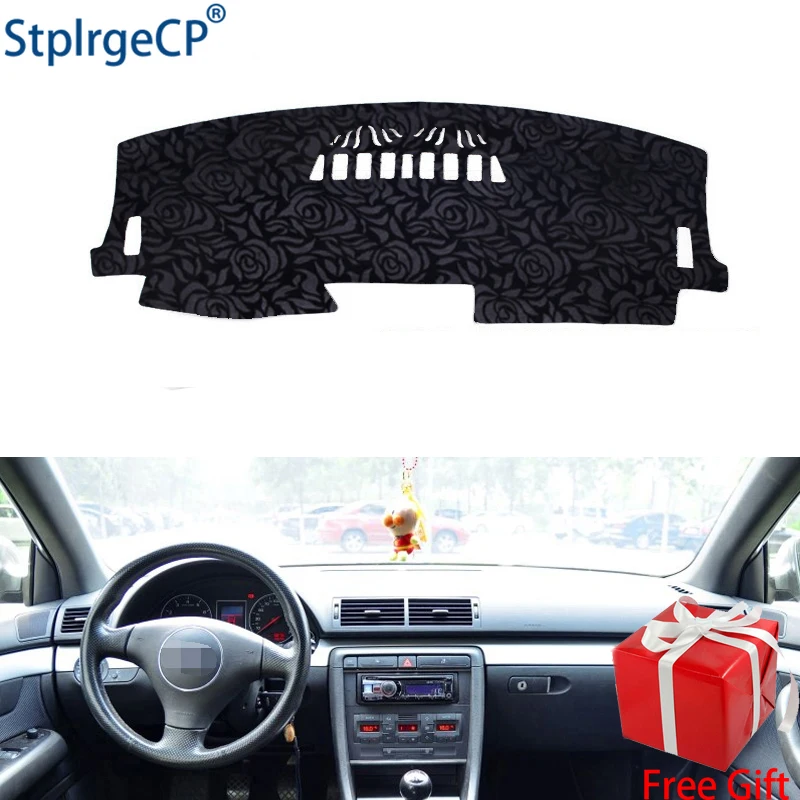 

Latest Rose Pattern Non-slip Car Dashboard Cover Dash Mat Pad DashMat ANti-UV Car Sticker for AUDI A4 A4L 2003-2008 Car Styling