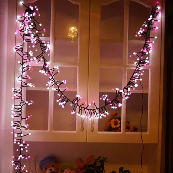 

[Seven Neon]5M 300leds warm white&pink Firecracker LED curtain Fairy Light,LED String Light for Christmas/Halloween/Wedding