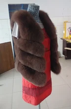 2016 fashion slim real fox fur vest women purple short fur vest full pelt natual leather waistcoat large plus size x,xxl.xxl