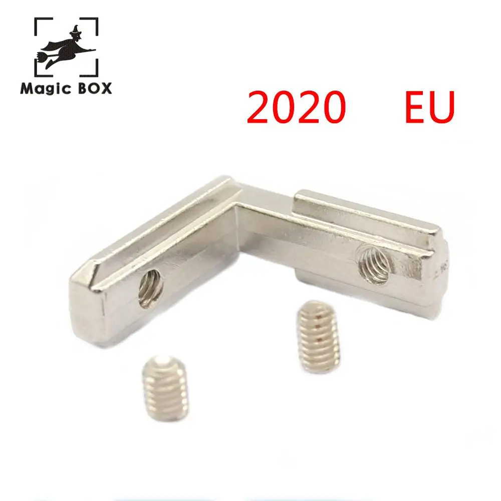 

T Slot L Shape Type 90 Degree 2020 EU Aluminum Profile Accessories Inside Corner Connector Bracket With M4 Screw 20pcs/lot