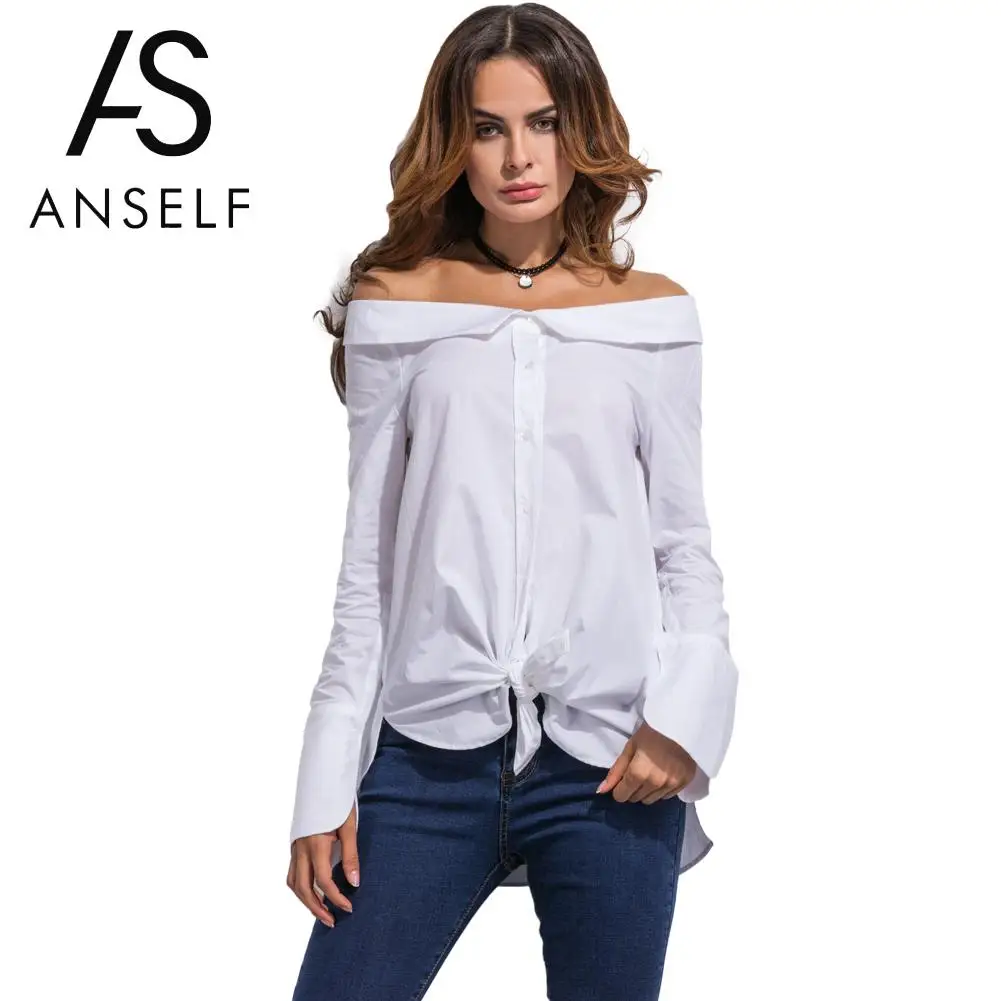 Anself Fashion Blusas 2017 Autumn White Women Blouses