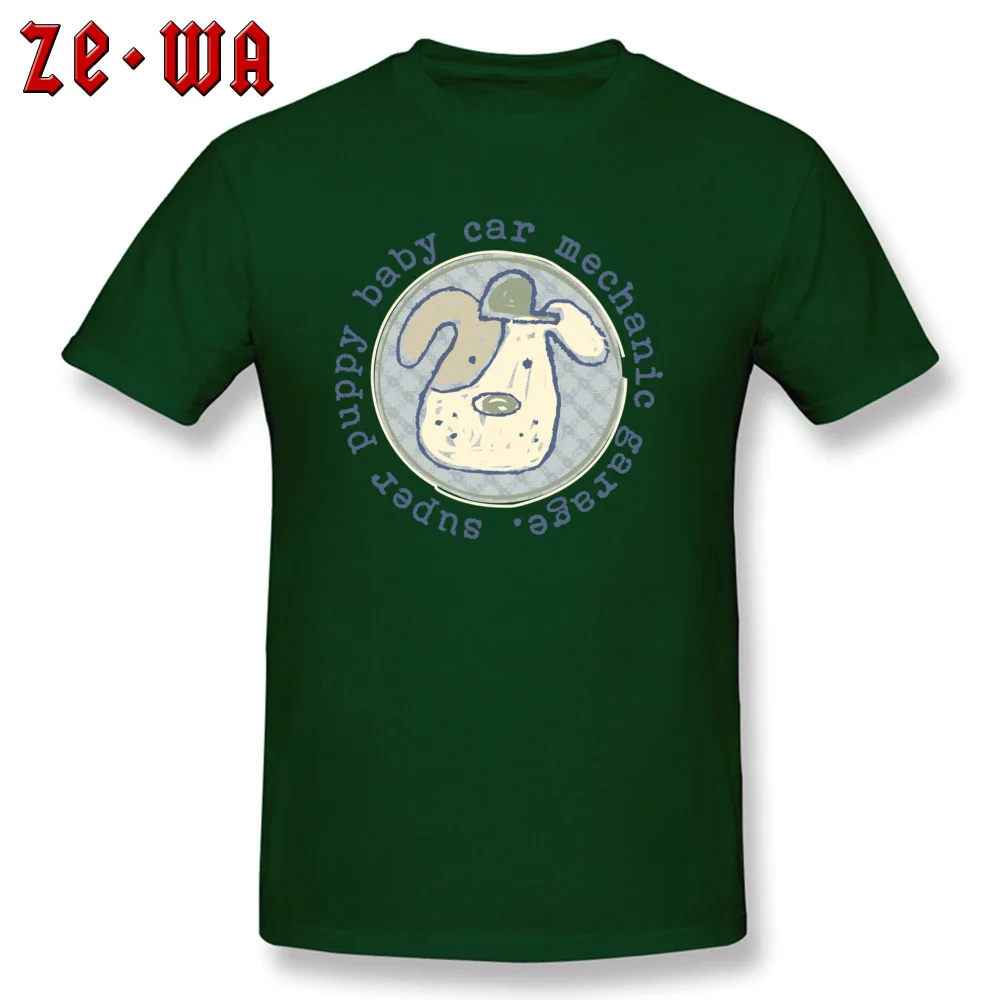 Company Men Tshirts hand painted puppy 21264 Slim Fit Tops T Shirt NEW YEAR DAY 100% Cotton Fabric O-Neck Tops Tees Short Sleeve hand painted puppy 21264 dark