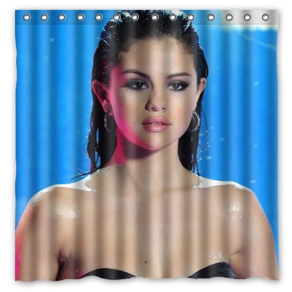 

Selena Gomez Shower Curtain Waterproof Fabric Curtain For The Bathroom Polyester Bath Screen Shower Room Product 180x180cm