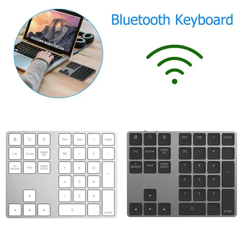 34 ключи беспроводные, небольшие, Bluetooth цифровой клавиатурой для iOS Android MacBook ПК портативная швейная машинка ноутбук Tablet Компьютерные