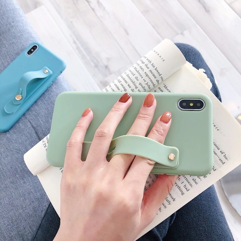 Мягкий силиконовый чехол из ТПУ с ремешком на руку для Samsung A10 A20 A30 A9 A7 2018 A750 A70 A50 A6