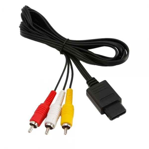 

1.8m 6FT AV TV RCA Video Cord Cable For Game cube/for SNES GameCube/for Nintendo for N64 64 Game Cable