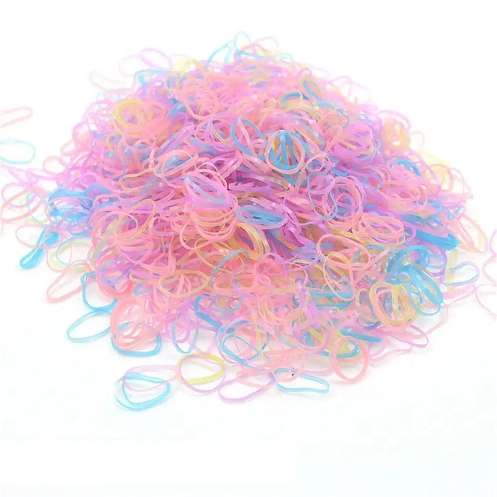 

1 Pack Fashion Mixed Colors Small Circle Hair Accessories For Girls Natural Strong Elastic Rubber Bands Hair Accessories