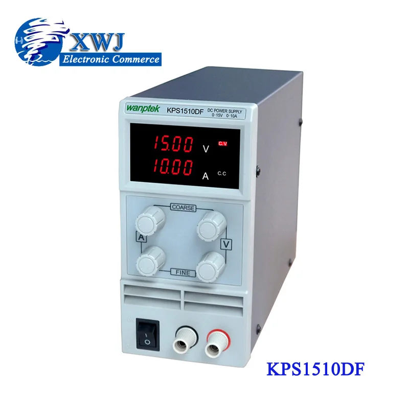 

New KPS1510DF 15V10A 110V-230V 0.1V/0.001A EU LED Digital Adjustable Switch DC Power Supply mA display