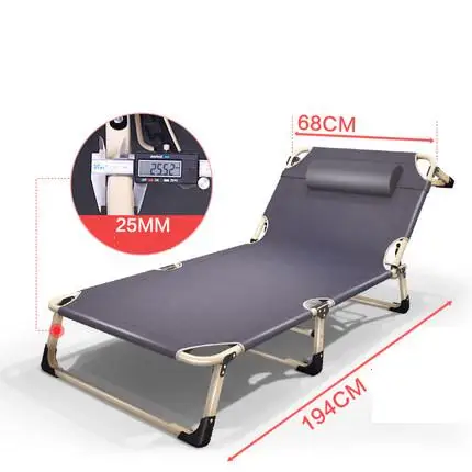 Thicken reinforced folding bed Recliners Office lunch break folding bed Thicken reinforced folding bed Recliners Office lunch break folding bed