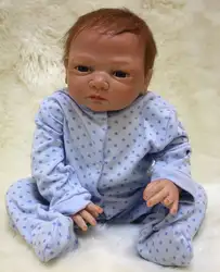 18 "дюймовый Ручной Работы Кукла Reborn Lifelike винил для новорожденных девочек ручной винил подарок реалистичные для больницы детская поезд