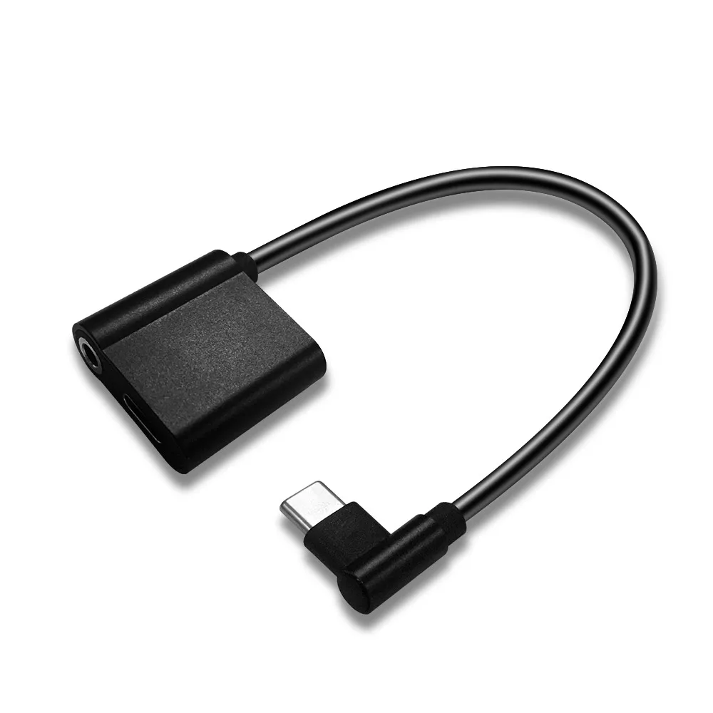 ACCGUYS type C адаптер для наушников Aux аудио usb-адаптер, кабель type C до 3,5 мм разъем для наушников для Xiaomi 6 huawei без 3,5 Jack - Цвет: Black