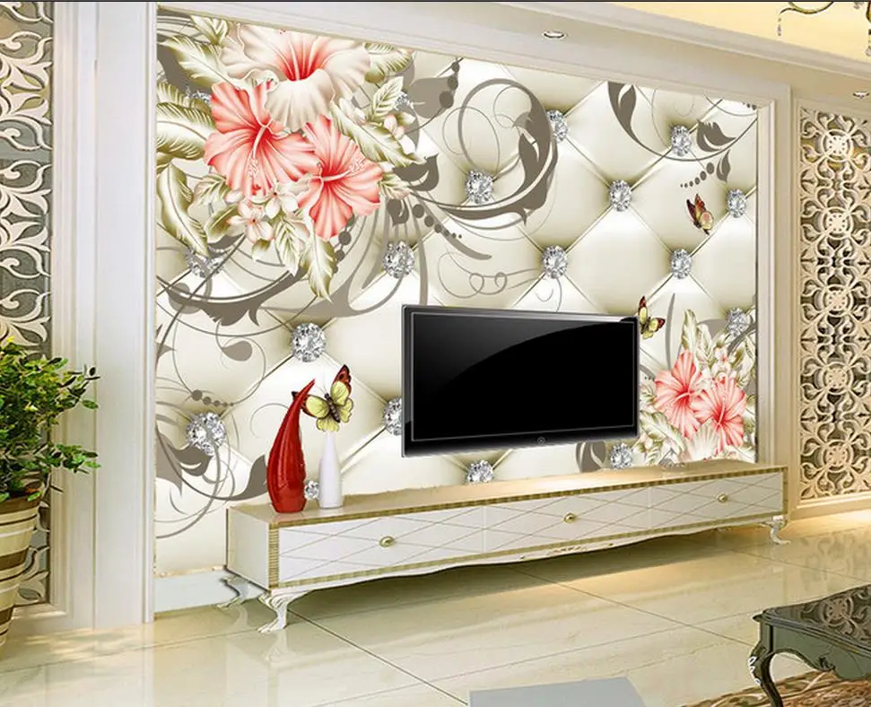custom 3d photo wallpaper Lily background wall painting ...