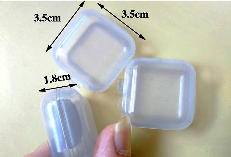Прозрачная пластиковая коробка для хранения, прозрачная квадратная многоцелевая коробка для дисплея, пластиковый чехол для хранения ювелирных изделий
