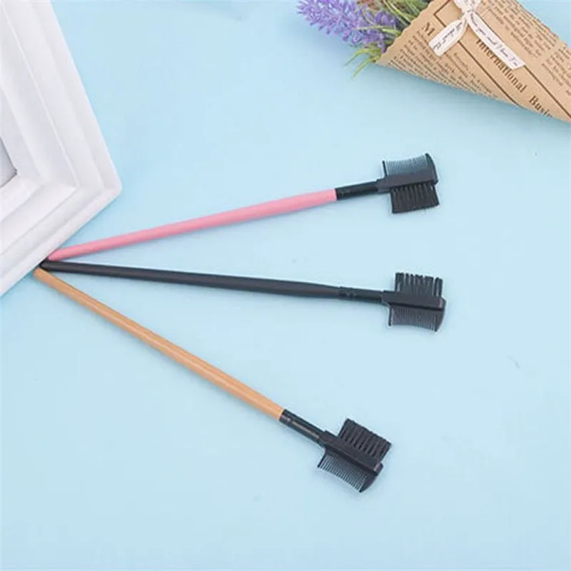 

1pc Women New Eyebrow Eyelash Brush 2 in 1 Double eyebrow brush Eyebrow Comb Makeup Brush Cosmetic Tools New 2016
