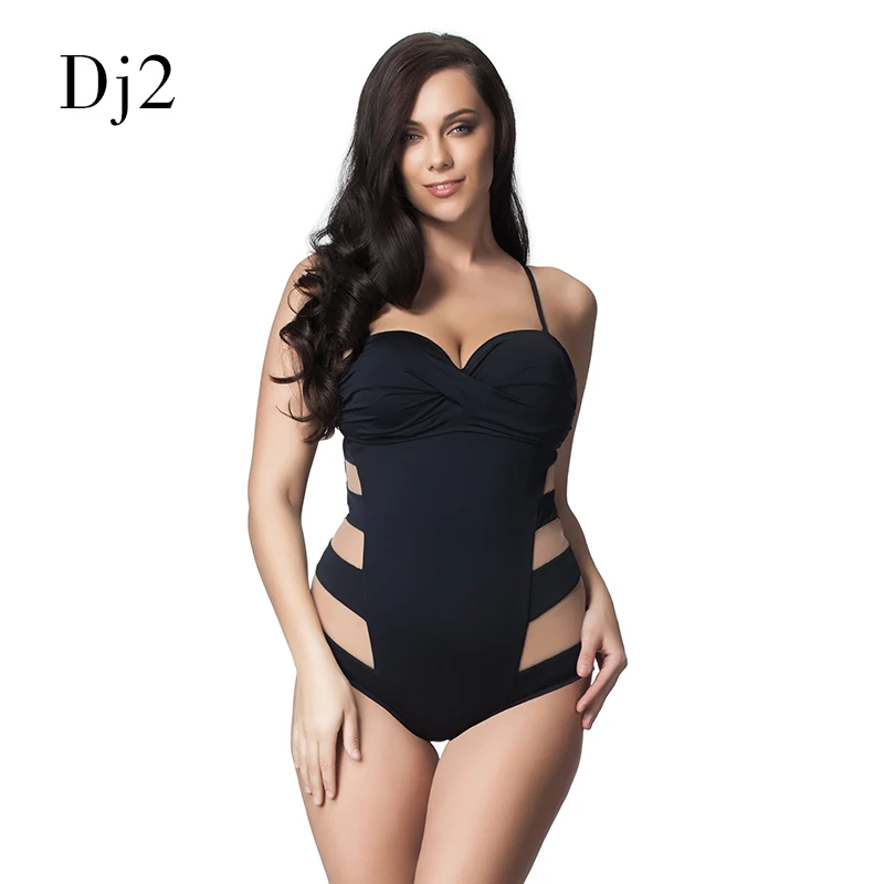 Сексуальный прозрачный сетчатый купальник большого размера Женский цельный