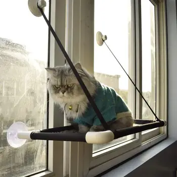

Pet Cat Window Mounted Hammock with Heavy Duty Suction Cups Breathable Comfortable Hanging Bed