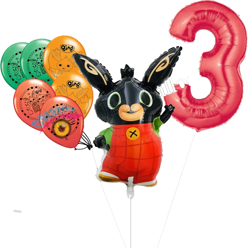 Bing Bunny Sula Elephant Balloon мультфильм кролик воздушный шар в форме животного игрушки для детей 1-й День рождения воздушные шары для украшения